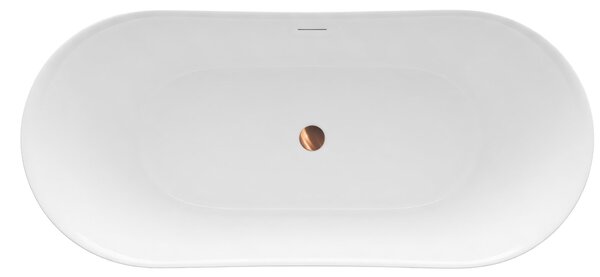 Rea Lusso Slim, voľne stojaca vaňa 170×74 cm, biela, REA-W0504