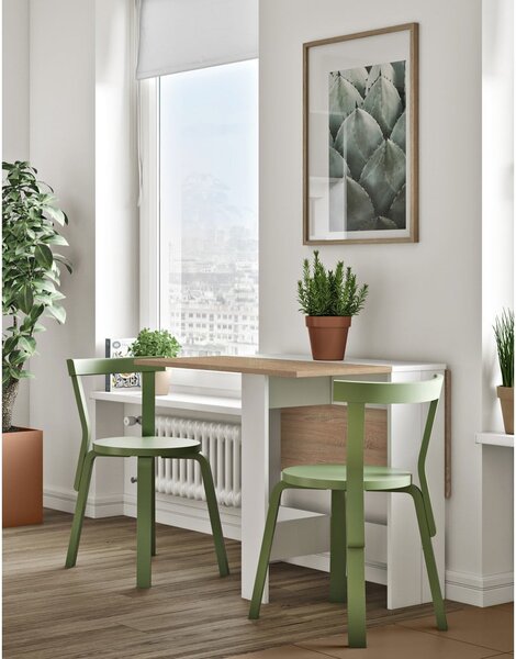 Rozkladací jedálenský stôl s doskou v dekore duba 76x28 cm Papillon – TemaHome