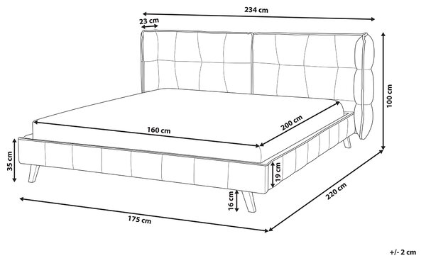 Posteľ sivá zamatové čalúnenie 160 x 200 cm prešívaná nohy zo svetlého dreva lamelový rošt nastaviteľné čelo moderný štýl spálňa