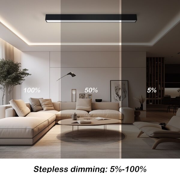 Immax NEO 07256L - LED Stmievateľné svietidlo LUNGO 38W/230V Wi-Fi Tuya čierna + DO