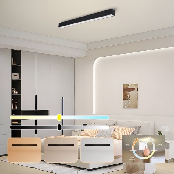 Immax NEO 07256L - LED Stmievateľné svietidlo LUNGO 38W/230V Wi-Fi Tuya čierna + DO