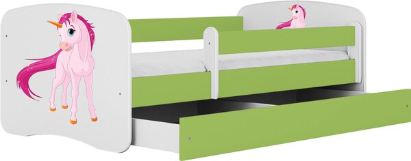 POSTEĽ PRE DETI A MLÁDEŽ 80/160 cm, zelená, biela MID.YOU - Detské izby, Online Only
