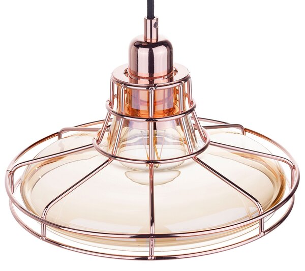 Závesná lampa medené sklenené tienidlo starožitná lampa vo vintage štýle stropné svetlo