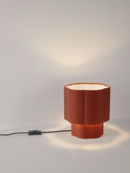 Stolová lampa Bloosy hnedočervená