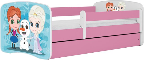 POSTEĽ PRE DETI A MLÁDEŽ 80/160 cm, biela, pink MID.YOU - Detské izby, Online Only