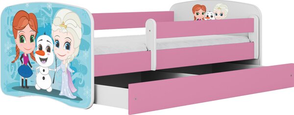 POSTEĽ PRE DETI A MLÁDEŽ 80/160 cm, biela, pink MID.YOU - Detské izby, Online Only