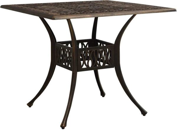 Maison Exclusive – Záhradný stôl Bronzen 90 x 90 x 73 cm z liateho hliníka