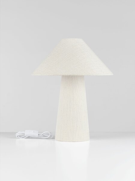 Stolová lampa Mae lomená biela