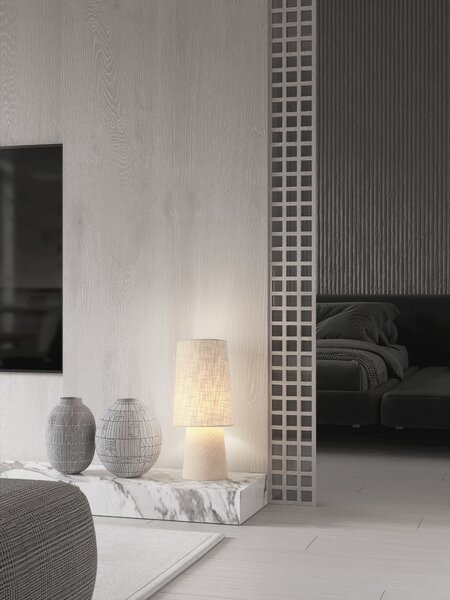 Stolová lampa Nebia lomená biela