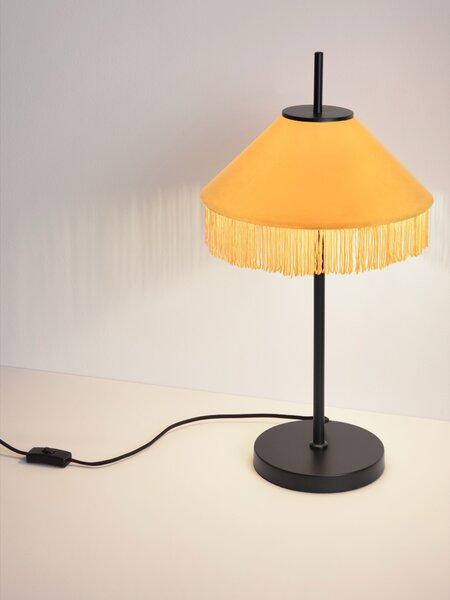 Stolová lampa Velvy horčicová