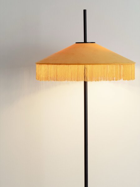Stojacia lampa Velvy horčicová 52 x 159,5 cm