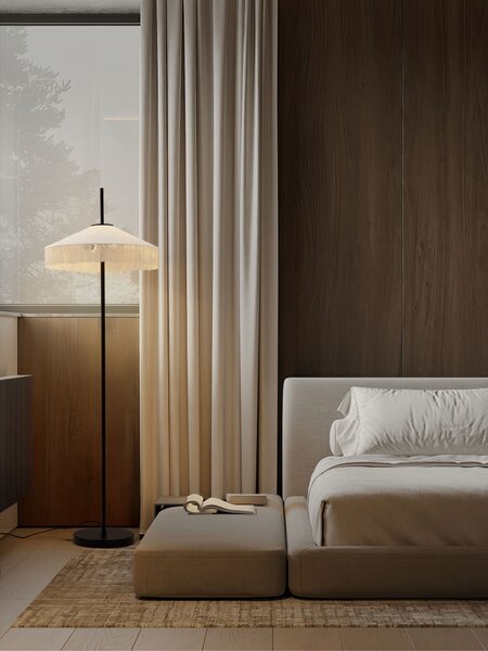 Stojacia lampa Velvy béžová 52 x 159,5 cm – bezova
