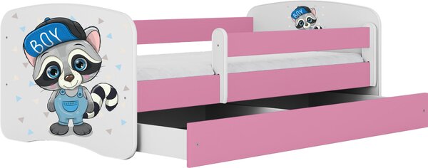 POSTEĽ PRE DETI A MLÁDEŽ 80/160 cm, biela, pink MID.YOU - Detské izby, Online Only