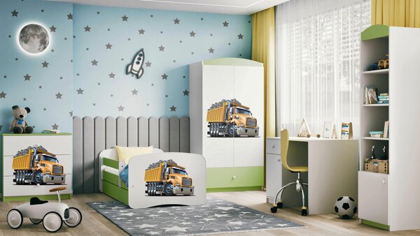 POSTEĽ PRE DETI A MLÁDEŽ 80/160 cm, zelená, biela MID.YOU - Detské izby, Online Only