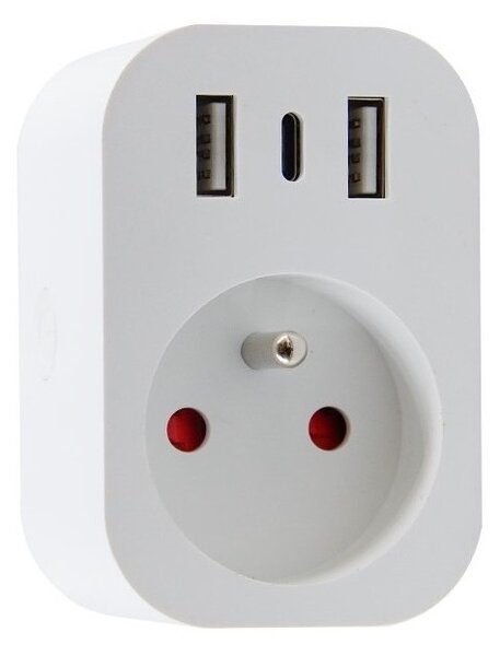 Immax NEO 07772L- Inteligentná rozbočovacia zásuvka 16A/230V + 2xUSB+1xUSB C Wi-Fi Tuya