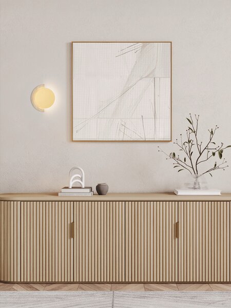 Nástenné svietidlo Molli prírodné a zlaté 8 W – Hnedá