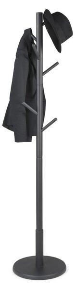 Čierny vešiak z kaučukového dreva ø 36x170 cm Bro – Spinder Design