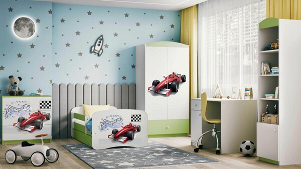 POSTEĽ PRE DETI A MLÁDEŽ 80/160 cm, zelená, biela MID.YOU - Detské izby, Online Only