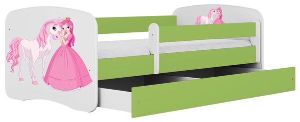 POSTEĽ PRE DETI A MLÁDEŽ 80/160 cm, zelená, biela MID.YOU - Detské izby, Online Only