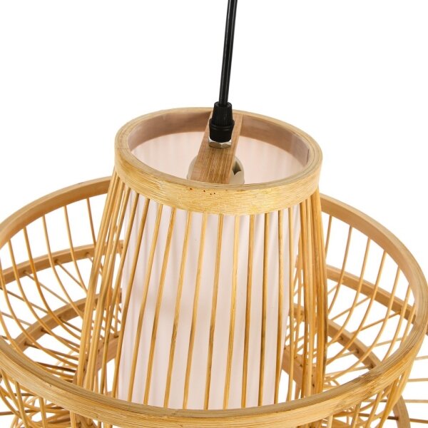 Immax 08254L - Luster na lanku PINCHOS 1xE27/40W/230V pr. 45 cm bambus