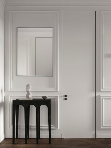Zrkadlo s osvetlením Miragio čierne 60 x 3,3 x 80 cm – Čierna