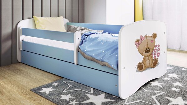 POSTEĽ PRE DETI A MLÁDEŽ 80/160 cm, modrá, biela MID.YOU - Detské izby, Online Only
