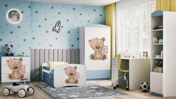 POSTEĽ PRE DETI A MLÁDEŽ 80/160 cm, modrá, biela MID.YOU - Detské izby, Online Only