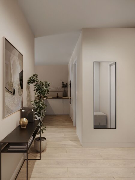 Zrkadlo s osvetlením Miragio čierne 50 x 3,3 x 150 cm – Čierna