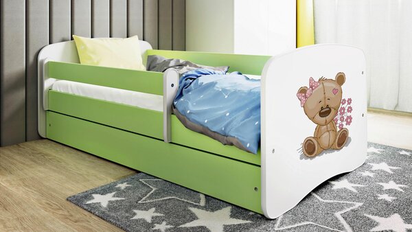 POSTEĽ PRE DETI A MLÁDEŽ 80/160 cm, zelená, biela MID.YOU - Detské izby, Online Only