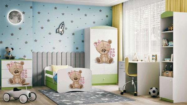 POSTEĽ PRE DETI A MLÁDEŽ 80/160 cm, zelená, biela MID.YOU - Detské izby, Online Only