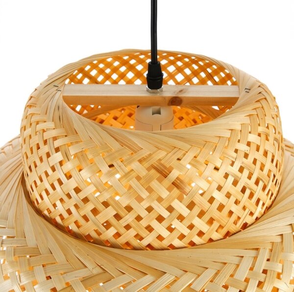 Immax 08268L - Luster na lanku HILO 1xE27/40W/230V pr. 47 cm bambus