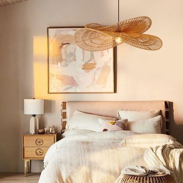 Immax 08266L - Luster na lanku MARIPOSA 1xE27/40W/230V pr. 80 cm juta