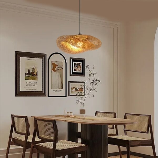 Immax 08269L - Luster na lanku HILO 1xE27/40W/230V pr. 60 cm bambus