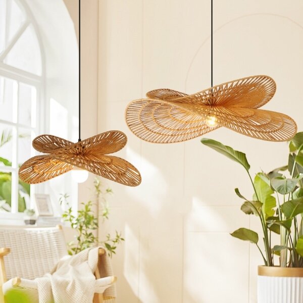 Immax 08266L - Luster na lanku MARIPOSA 1xE27/40W/230V pr. 80 cm juta