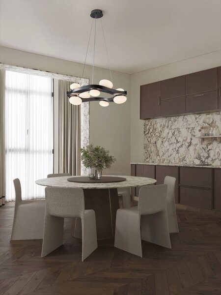 Závesné svietidlo Severo sivé a biele 27 W 60,5 x 165,5 cm – Sivá