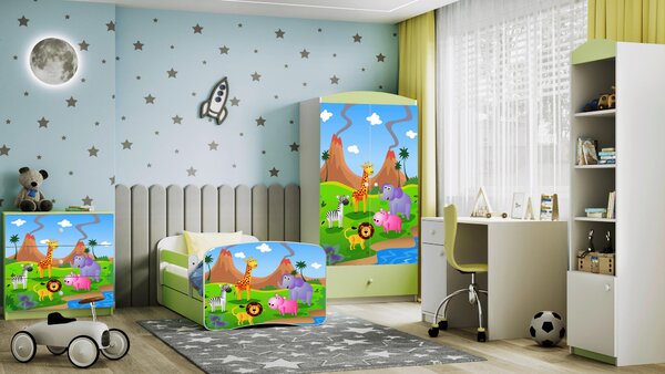 POSTEĽ PRE DETI A MLÁDEŽ 80/160 cm, zelená, biela MID.YOU - Detské izby, Online Only
