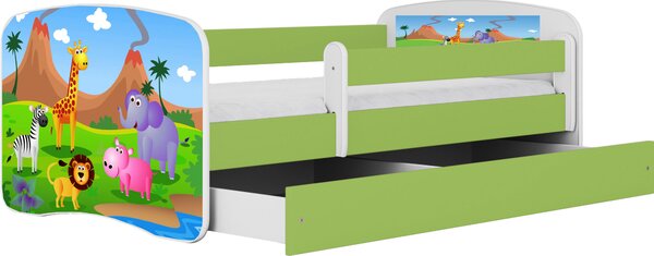POSTEĽ PRE DETI A MLÁDEŽ 80/160 cm, zelená, biela MID.YOU - Detské izby, Online Only
