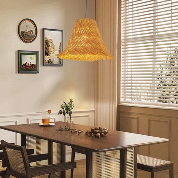 Immax 08273L - Luster na lanku NATURALEZA 1xE27/40W/230V pr. 45 cm ratan