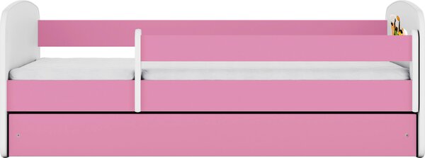 POSTEĽ PRE DETI A MLÁDEŽ 80/160 cm, biela, pink MID.YOU - Detské izby, Online Only