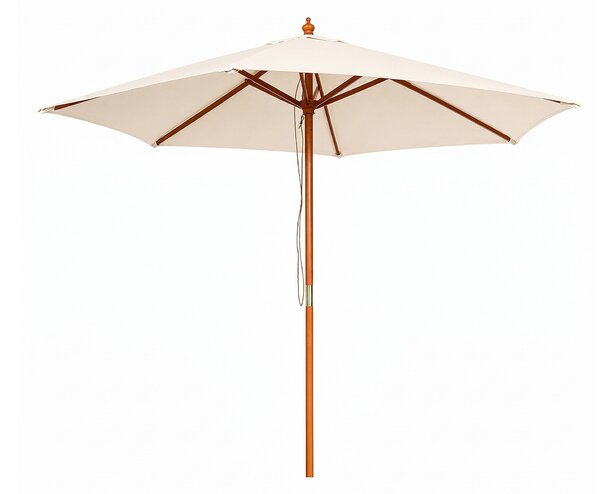 Linder Exclusiv Záhradný slnečník s drevenou konštrukciou 250 cm Béžový