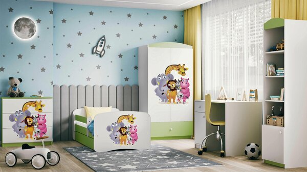 POSTEĽ PRE DETI A MLÁDEŽ 80/160 cm, zelená, biela MID.YOU - Detské izby, Online Only