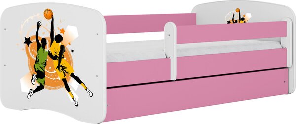 POSTEĽ PRE DETI A MLÁDEŽ 80/160 cm, biela, pink MID.YOU - Detské izby, Online Only