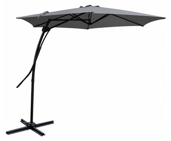 Linder Exclusiv Záhradný slnečník MC2006 350 cm Tmavo sivý