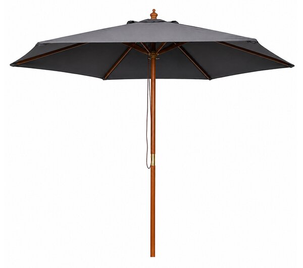 Linder Exclusiv Záhradný slnečník s drevenou konštrukciou 250 cm Tmavo sivý
