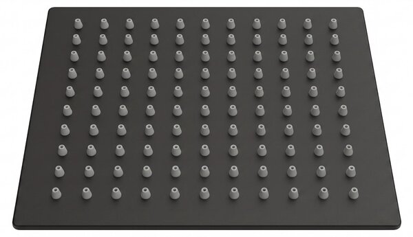 Badplaats Sprchová Hlavica Hranatá 20 x 20 cm - Matná Čierna - Hlavová Sprcha z Mosadze