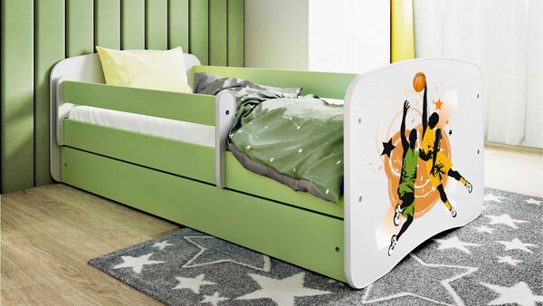 POSTEĽ PRE DETI A MLÁDEŽ 80/160 cm, zelená, biela MID.YOU - Detské izby, Online Only