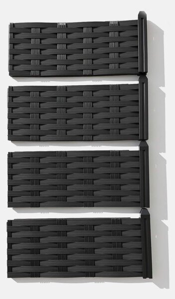 Sinsay - Záhradné ploty s pleteným vzorom 4 pack - čierna