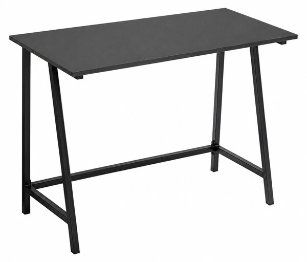 BEGRYF písací stôl 100x50x75 cm čierny počítačový stôl kovová konštrukcia moderný kancelársky stôl úsporný