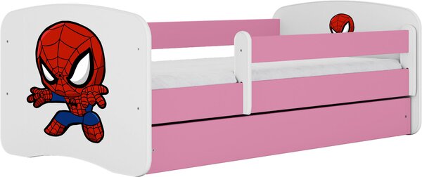 POSTEĽ PRE DETI A MLÁDEŽ 80/160 cm, biela, pink MID.YOU - Detské izby, Online Only