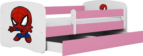 POSTEĽ PRE DETI A MLÁDEŽ 80/160 cm, biela, pink MID.YOU - Detské izby, Online Only